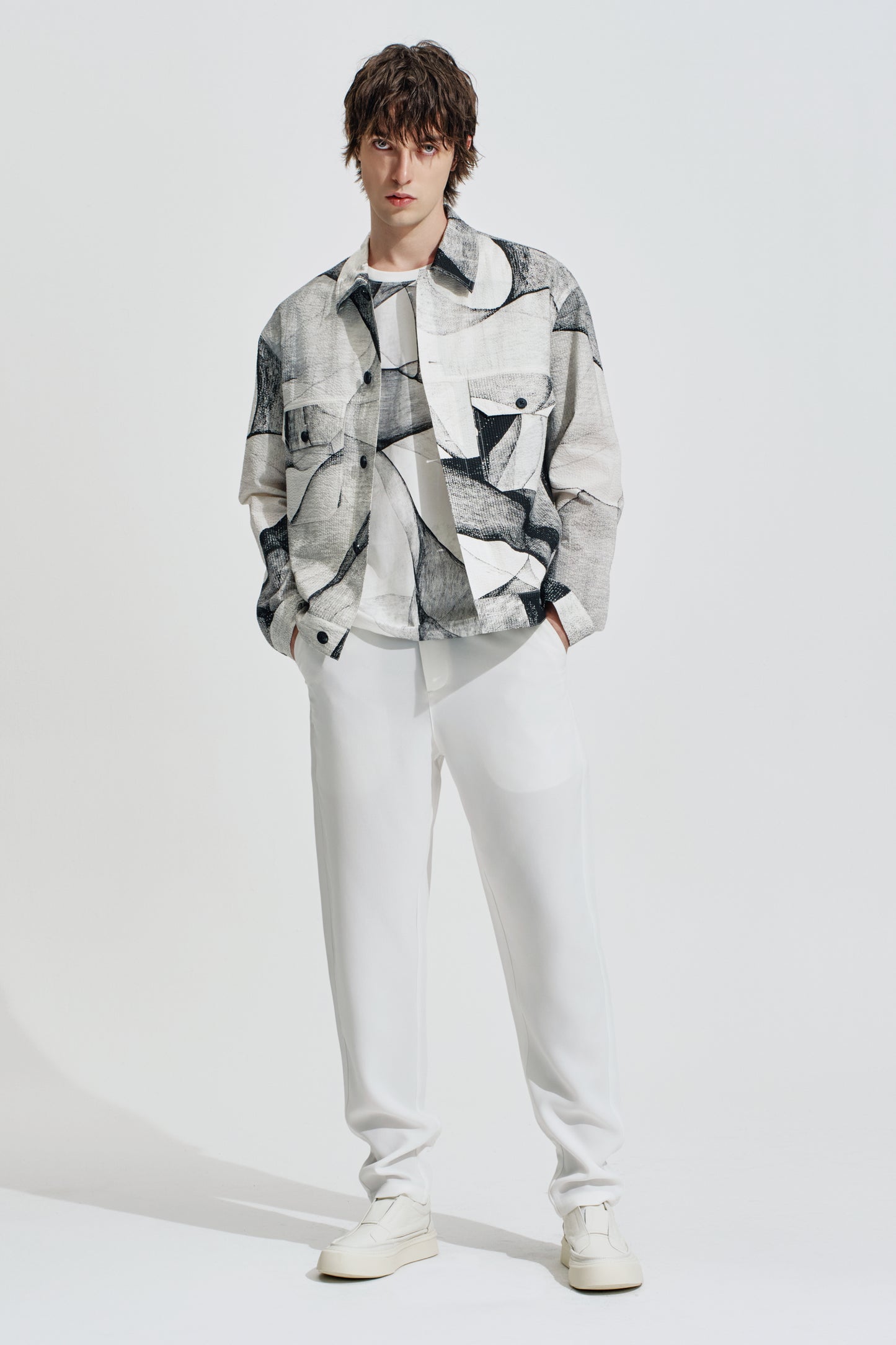Acetate Loose Fit Pants