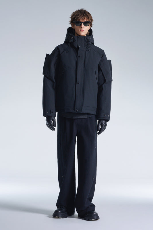 Down Jacket With 3D Pocket On Sleeve