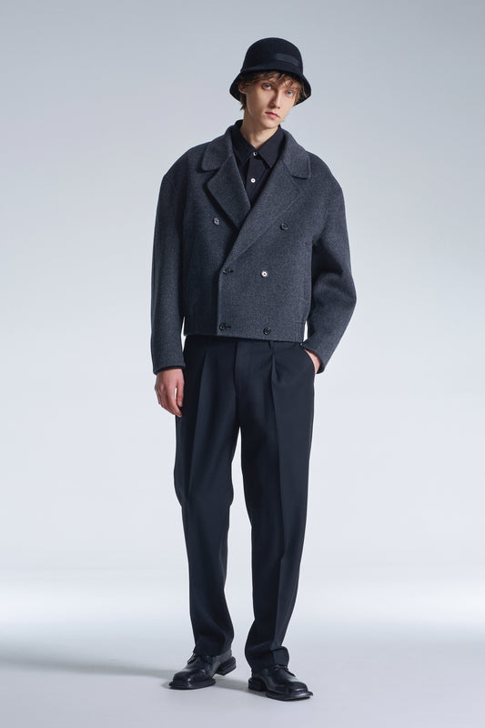 Easy Fit Straight Leg Wool Pants