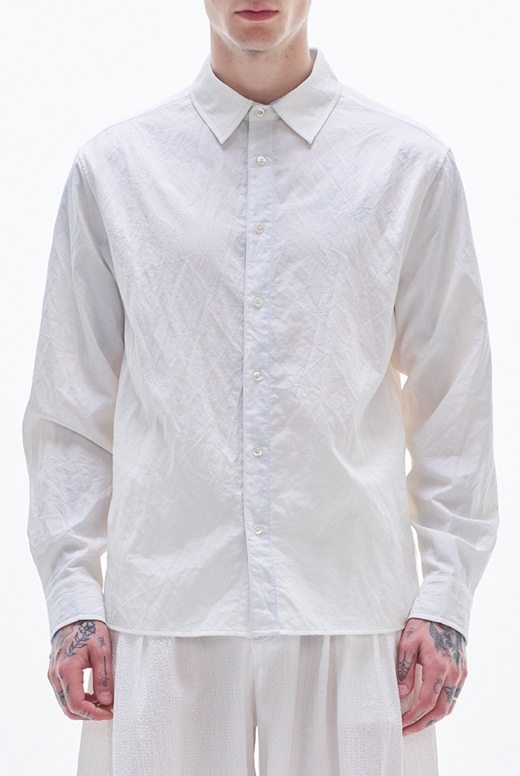 Nylon Cotton Shirt With Color Contract