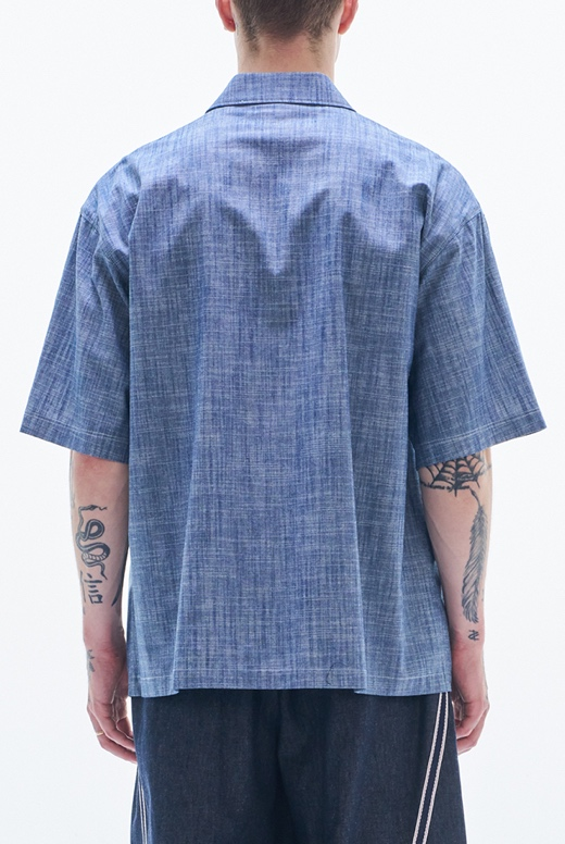 Yarn Dyed Fabric Short Sleeve Shirt