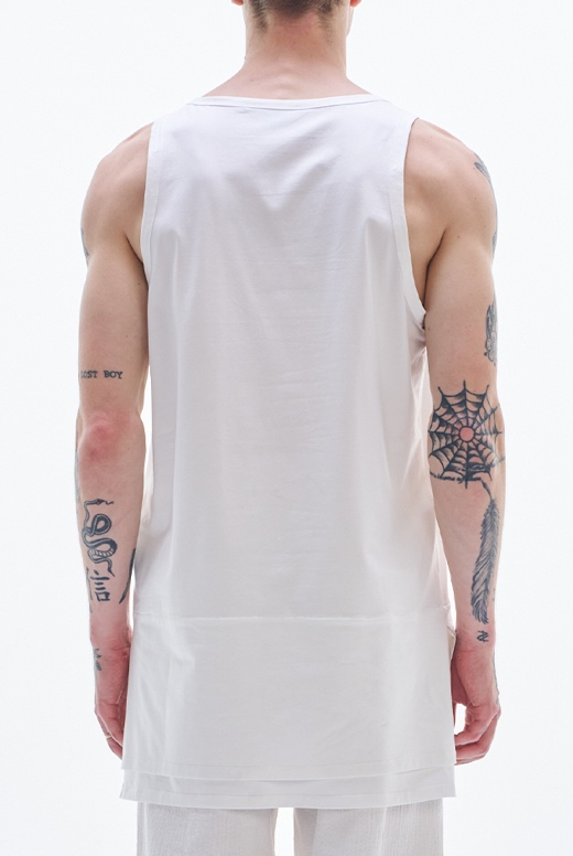 Long Vest With Layer Hem