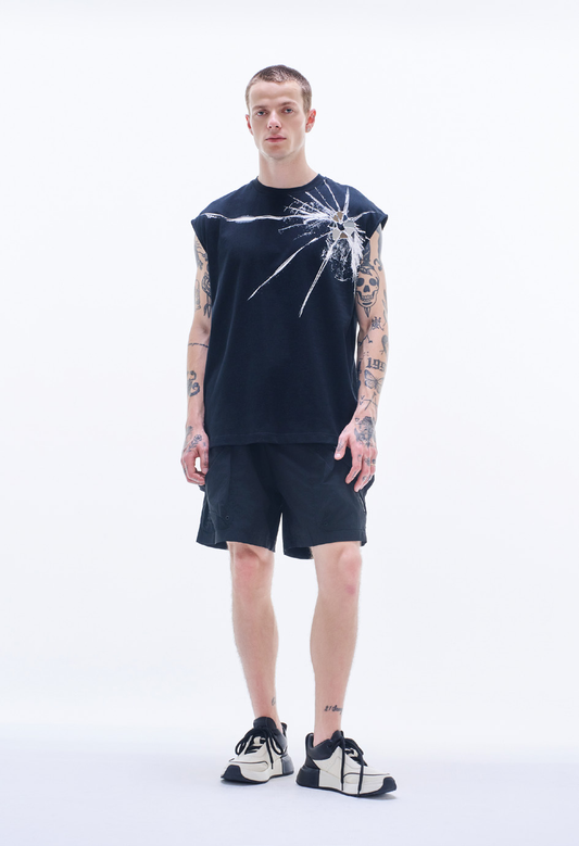 Vest With Broken Glass Pattern