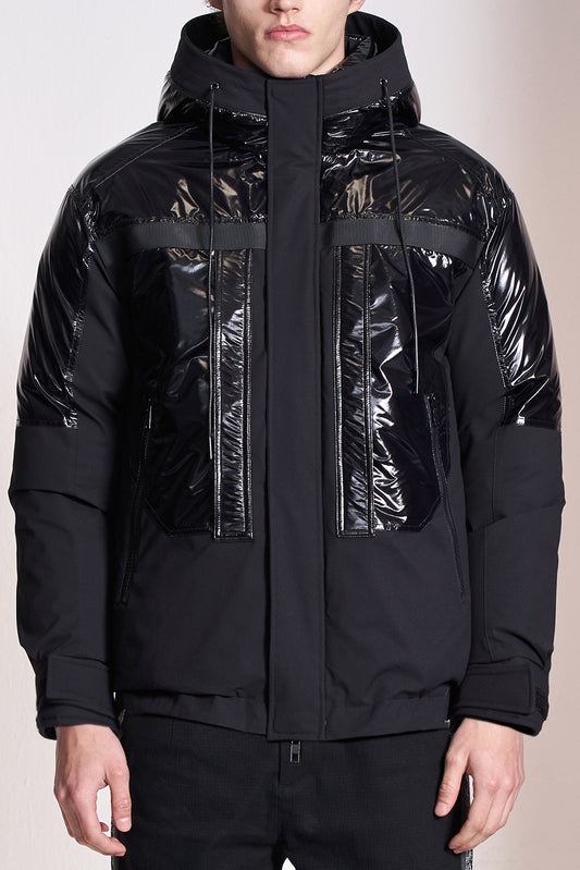 光沢とマットのダウンコート