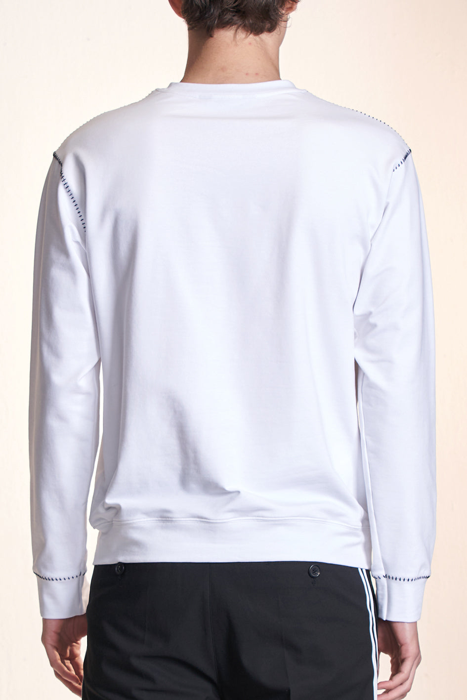 Sweatshirt With String Flowers Embroidery