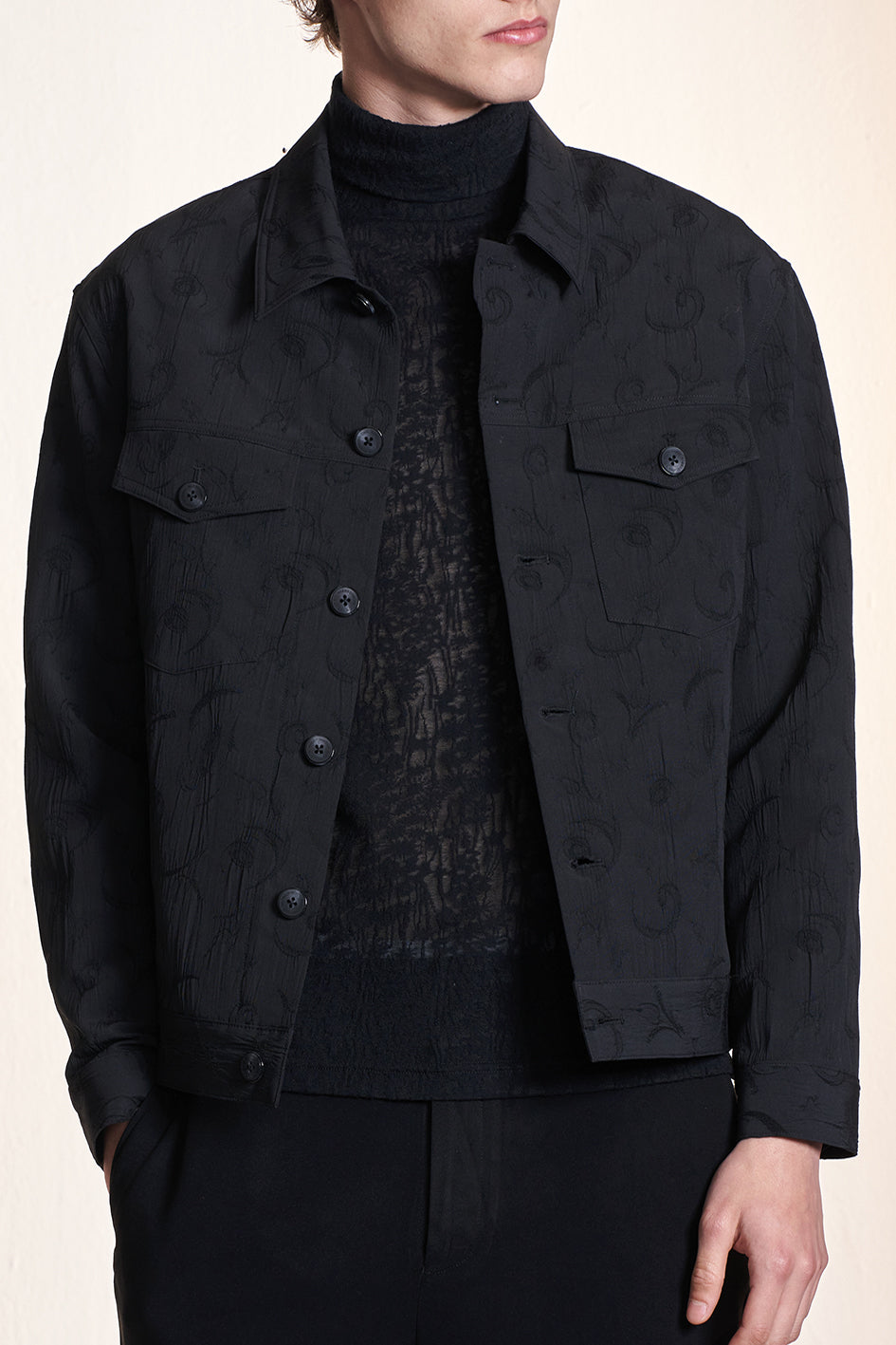 Floral Pattern Embroidery Jacket