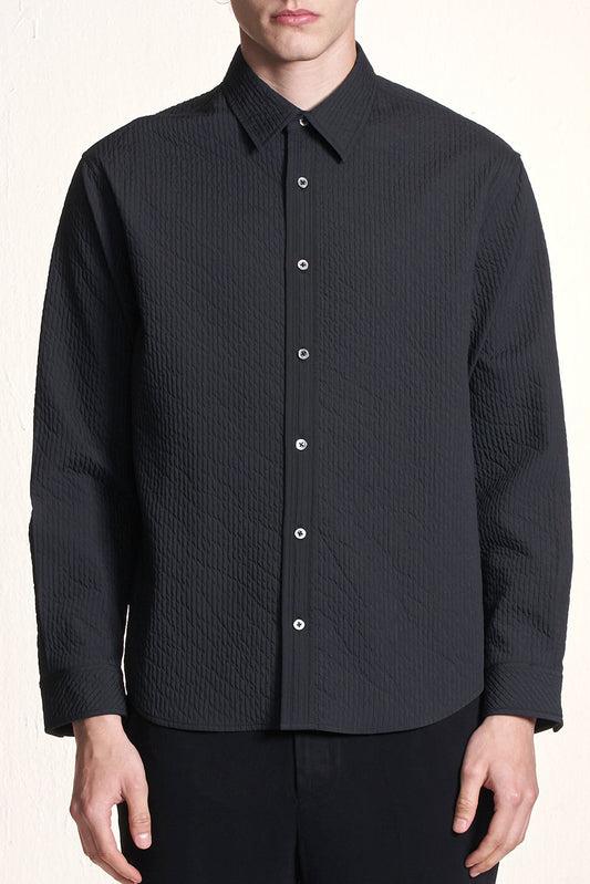 Striped Textured Basic Shirt