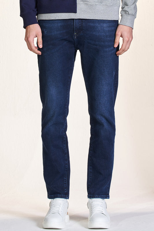 Tapered Fit Blue Jeans