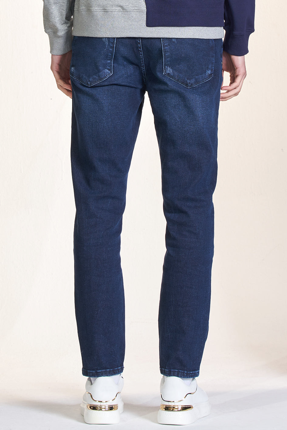 Tapered Fit Blue Jeans