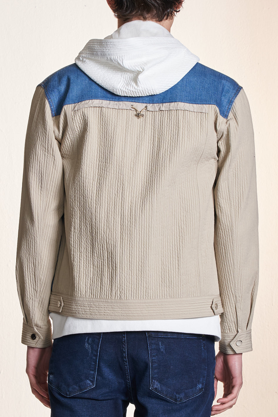 Jacket With Denim Contrast