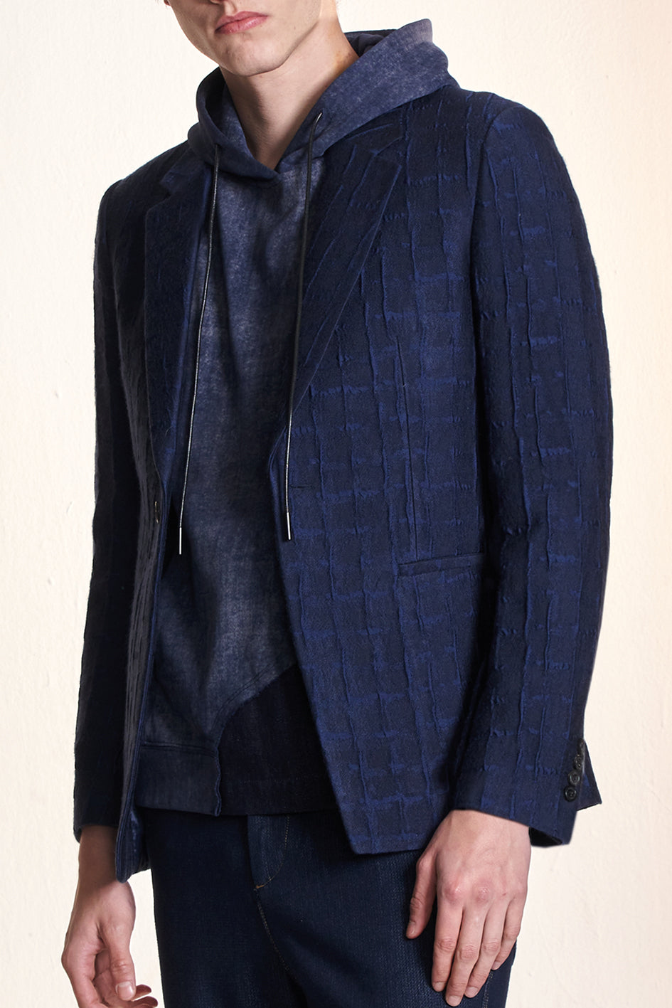 Checked Jacquard Blazer