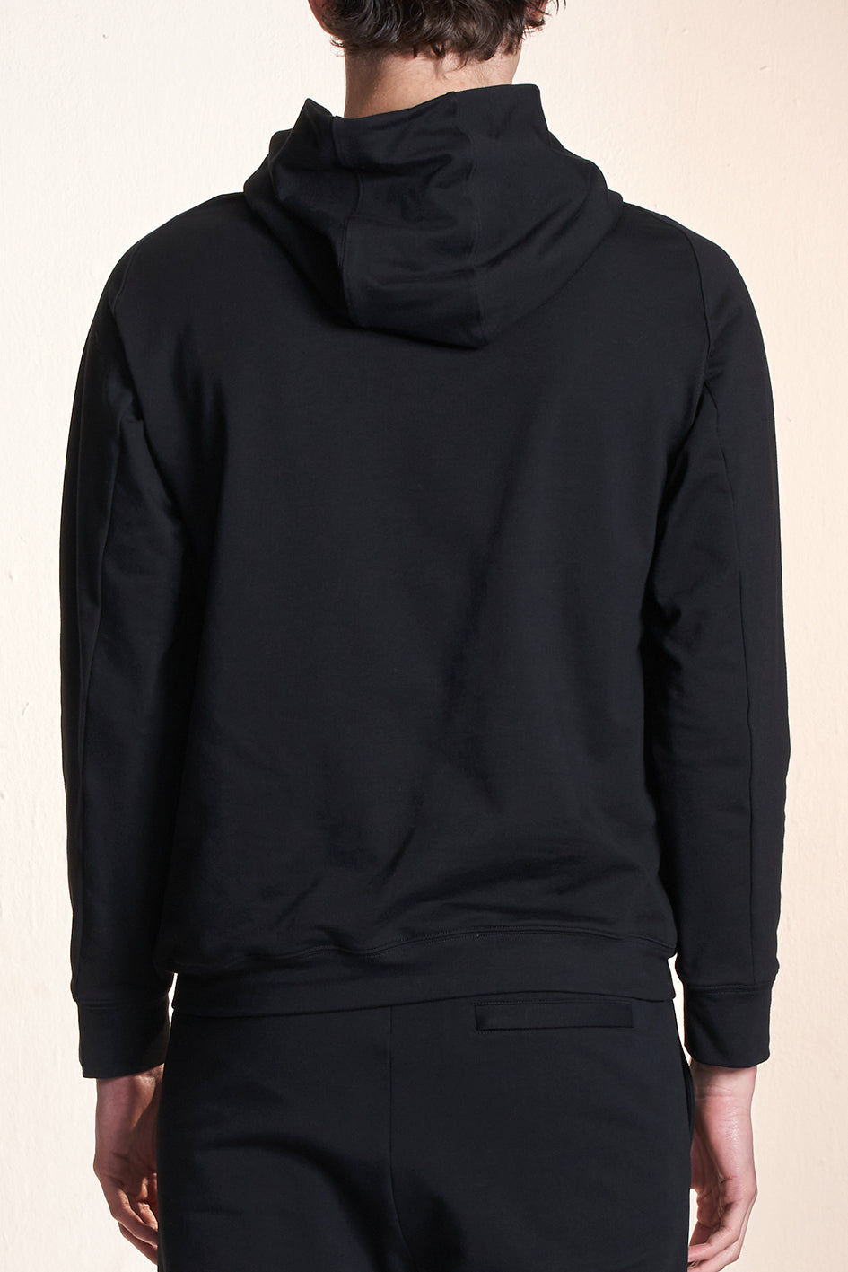 Hoodie With String Flower Embroidery
