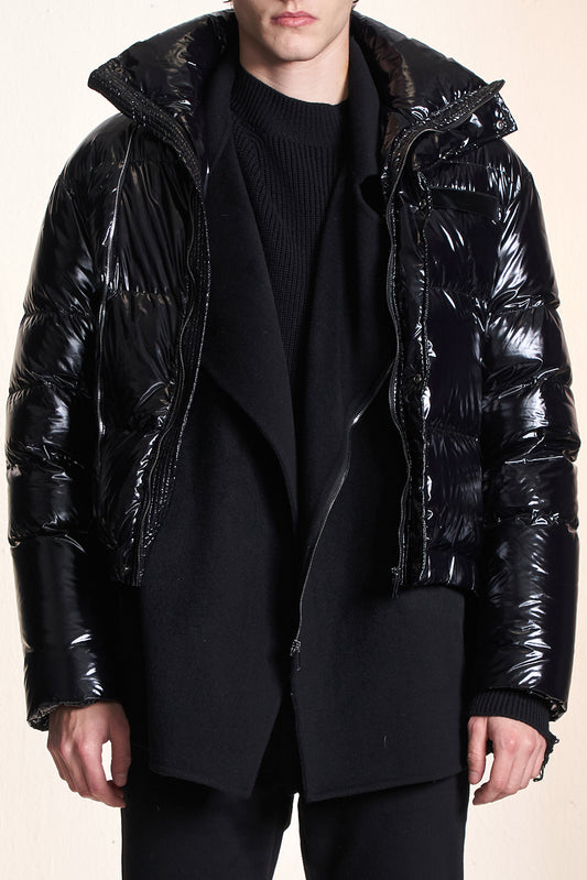 2in1 ダブルフェイスウールコート ダウンジャケット付き