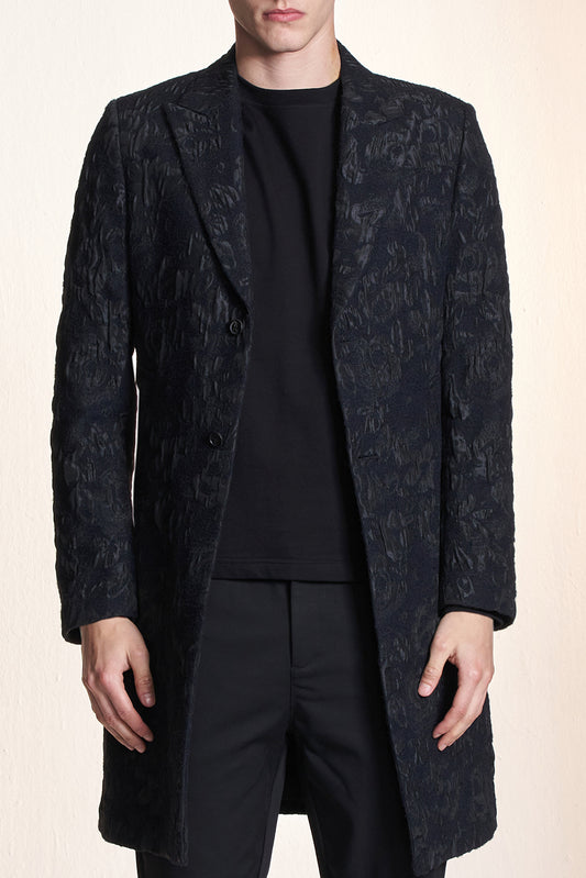 フローラルジャカードコート