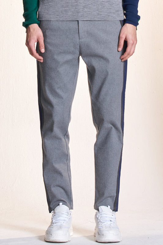 カラートリム付きスリムフィットパンツ