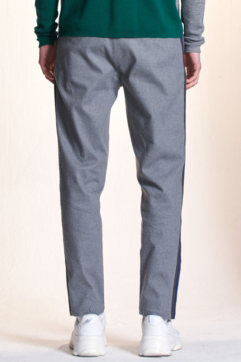 Slim Fit Pants With Color Trim