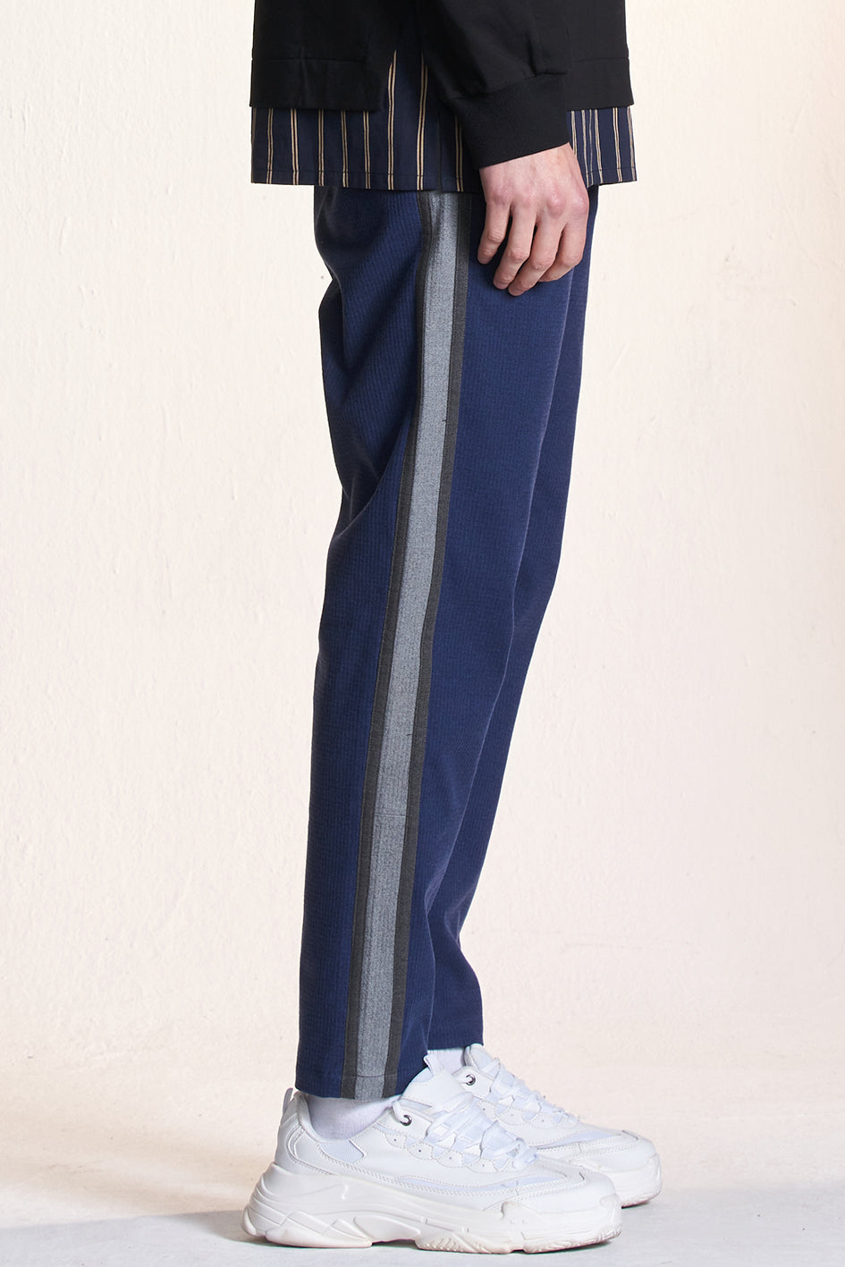 Slim Fit Pants With Color Trim