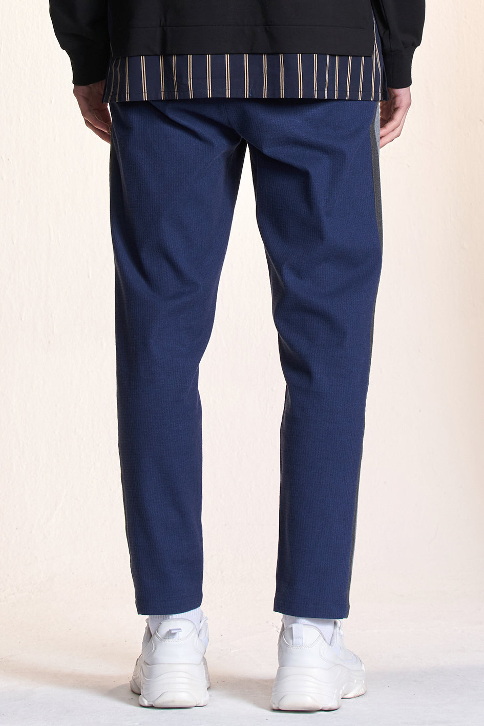 Slim Fit Pants With Color Trim