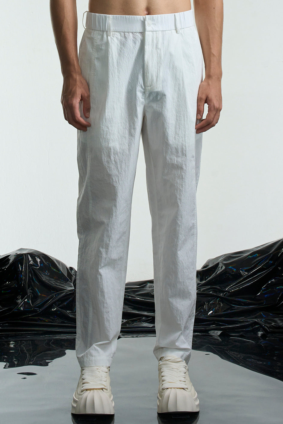 Regular Fit Washed Cotton Pants