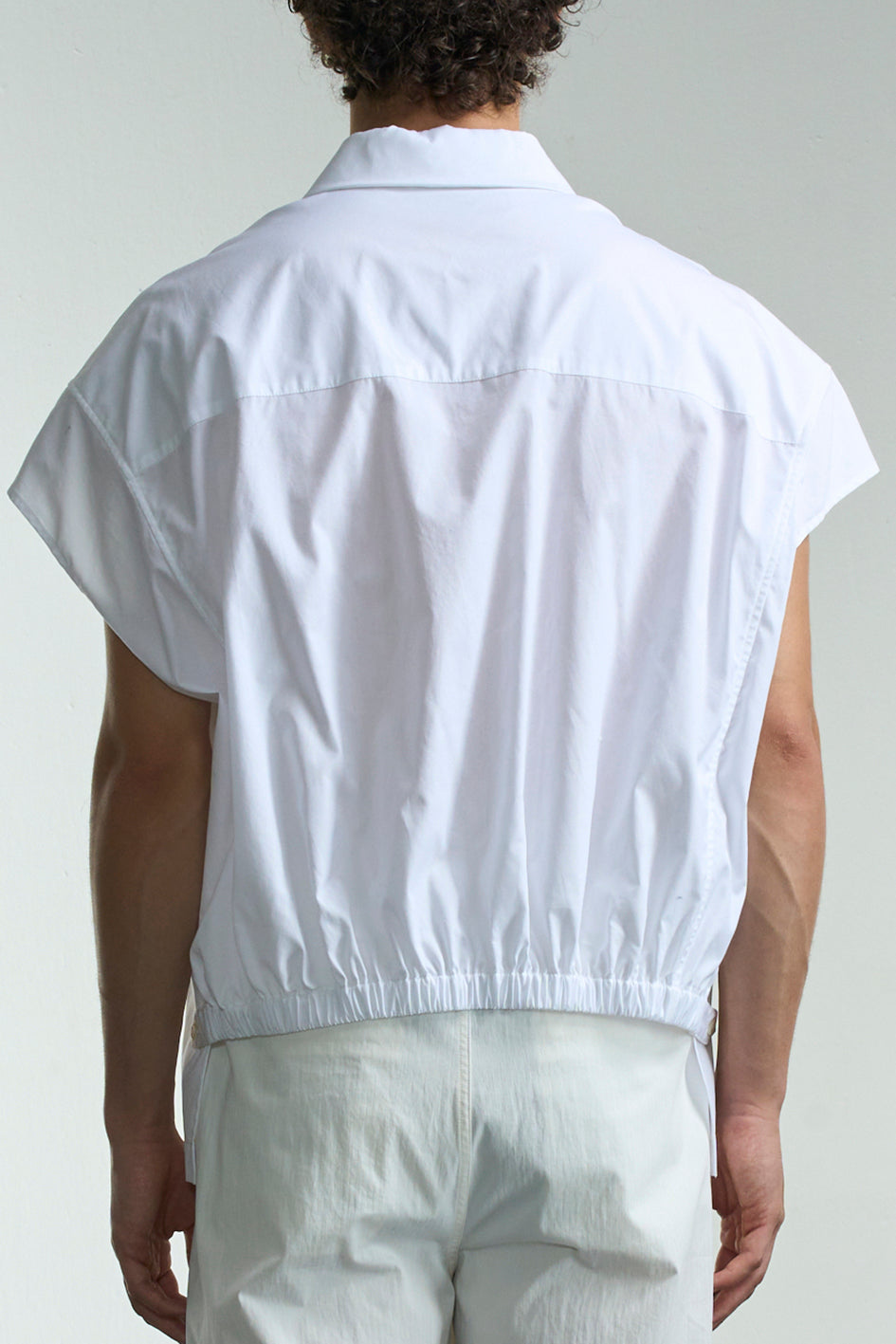 Wide Shoulder Sleeveless Pullover Shirt