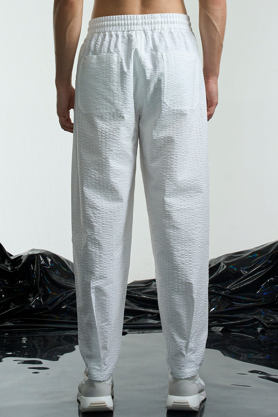 Regular Fit Tapered Pants With Pleats