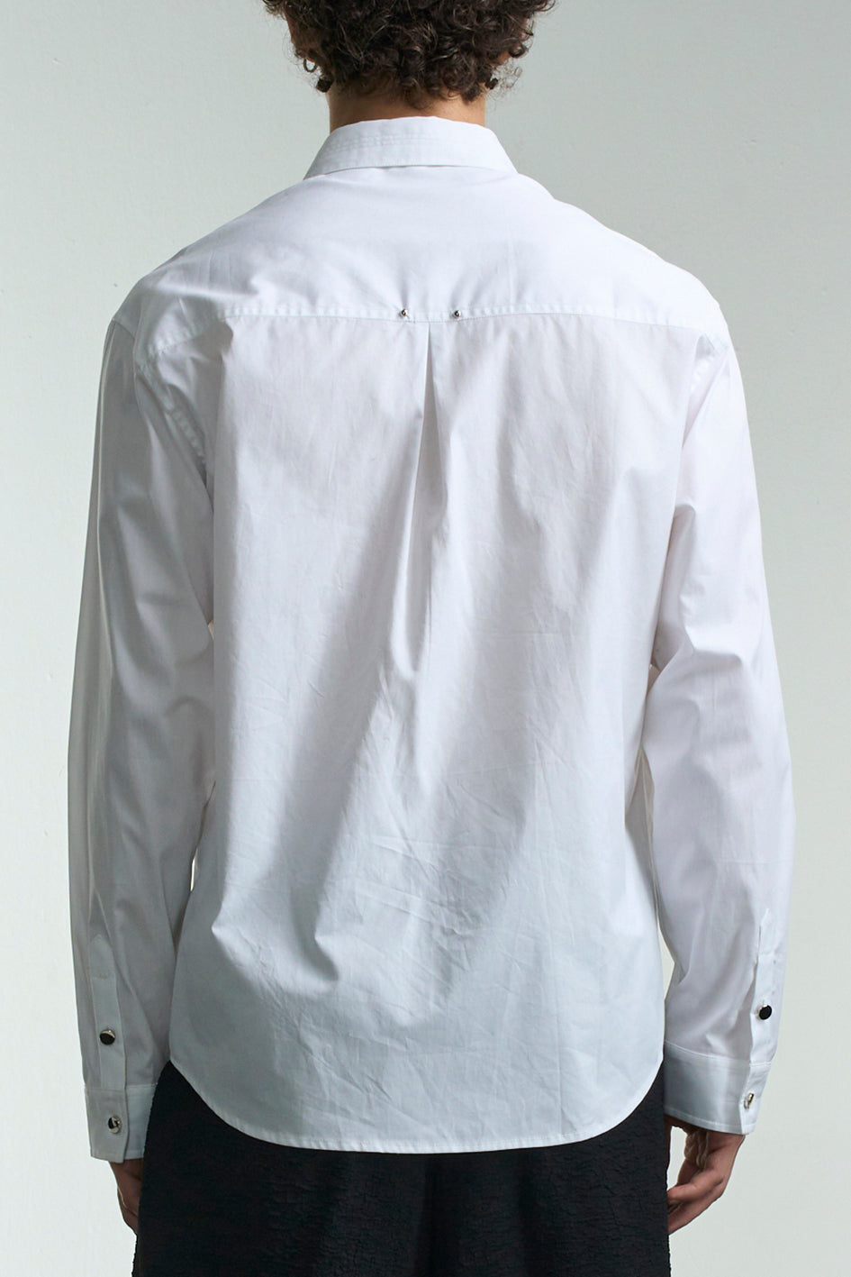 Basic Shirt With Studs On Collar