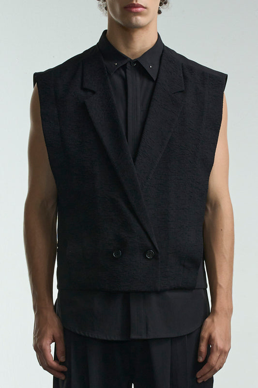 Crepe Fabric Waistcoat