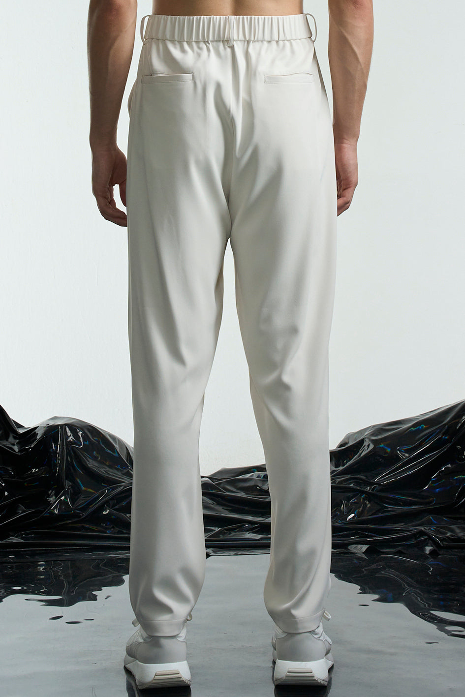 Tapered Pants With Pleats