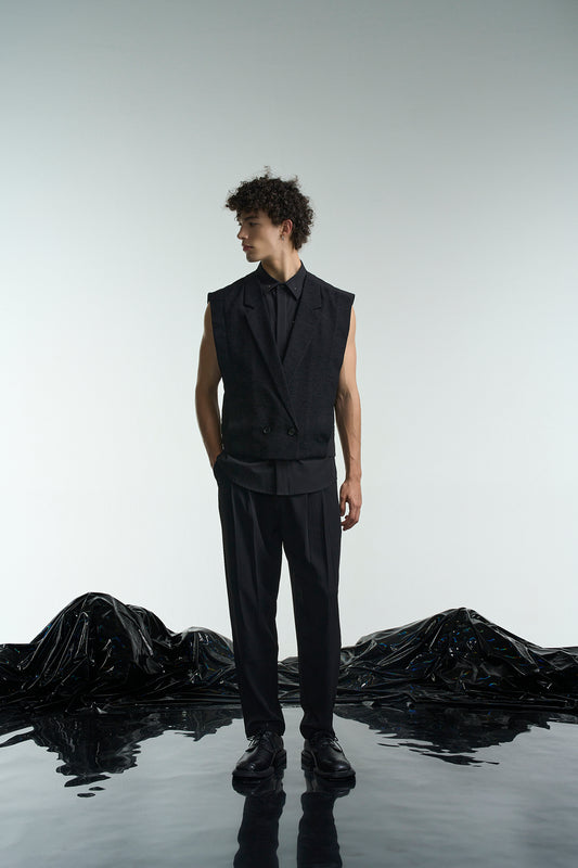 Crepe Fabric Waistcoat