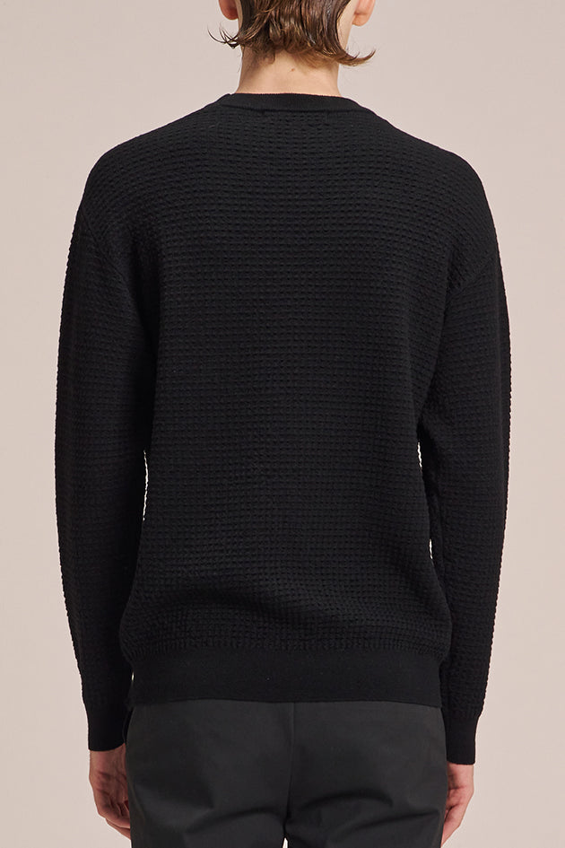 Stitch Round Neck Wool Sweater