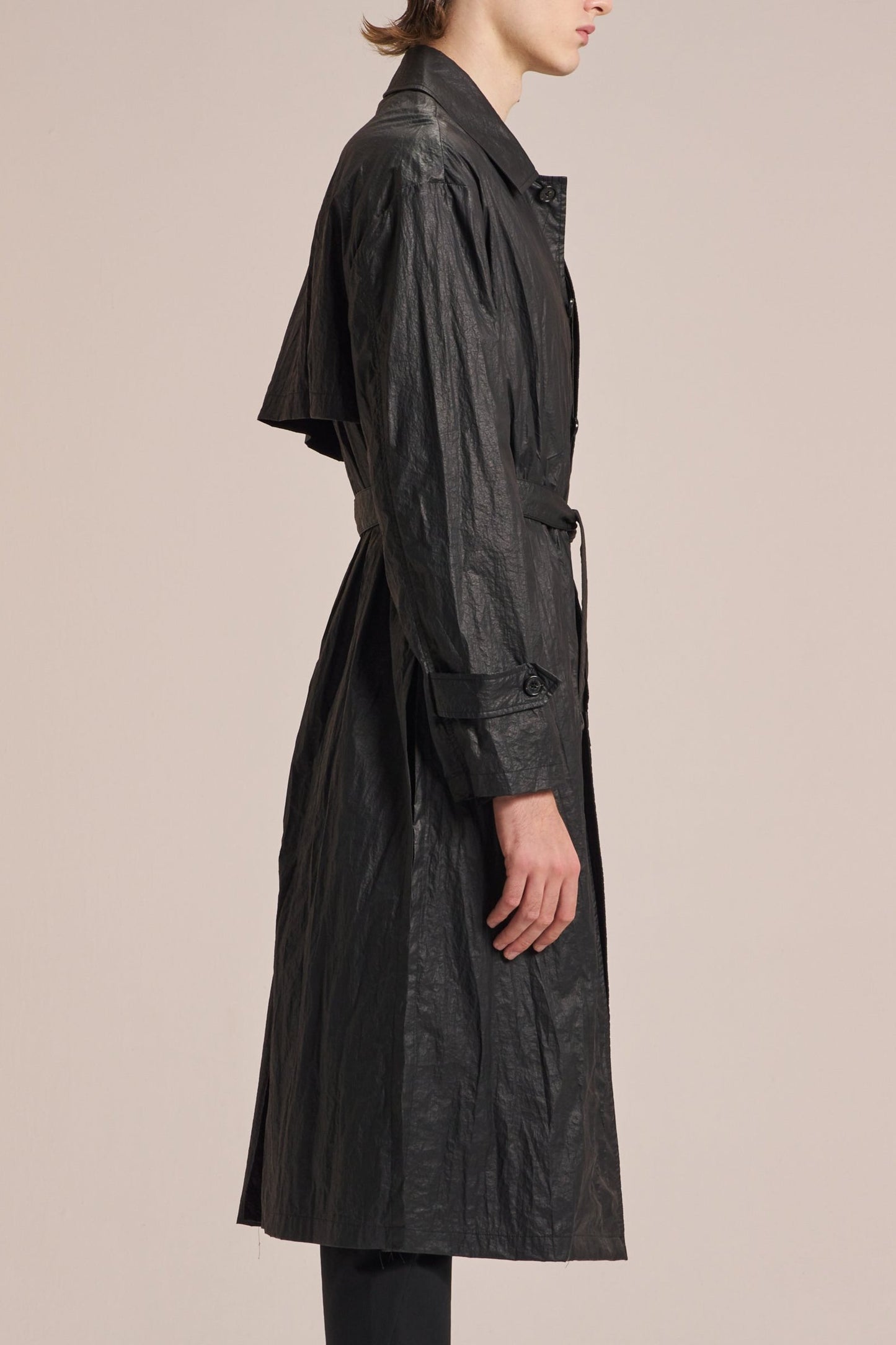 Crepe Nylon Light Trench Coat