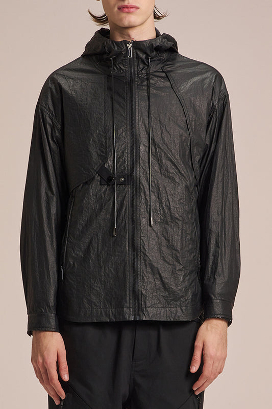Crepe Nylon Jacket With Hood