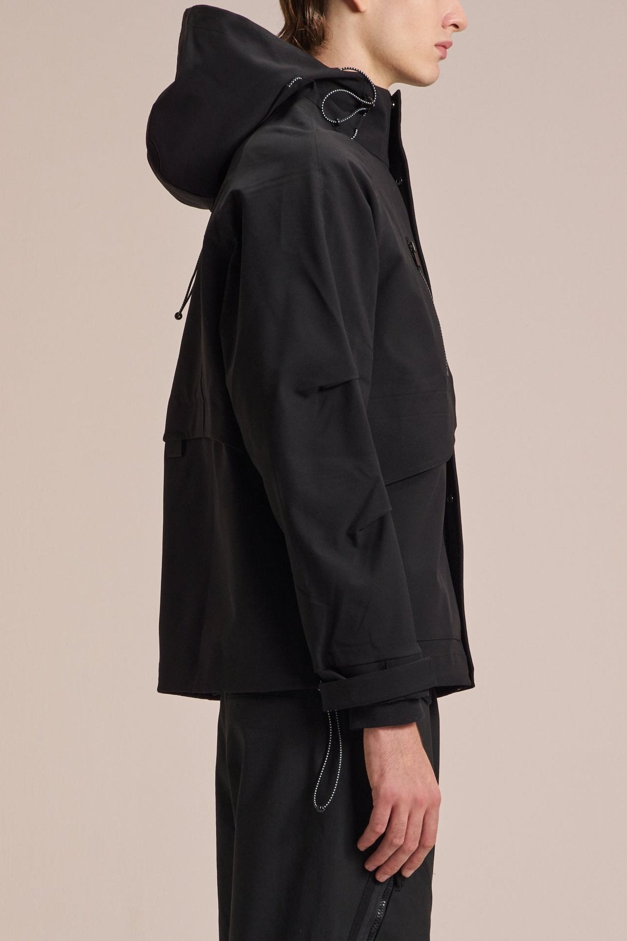 Techinical Zipper Jacket With Hood