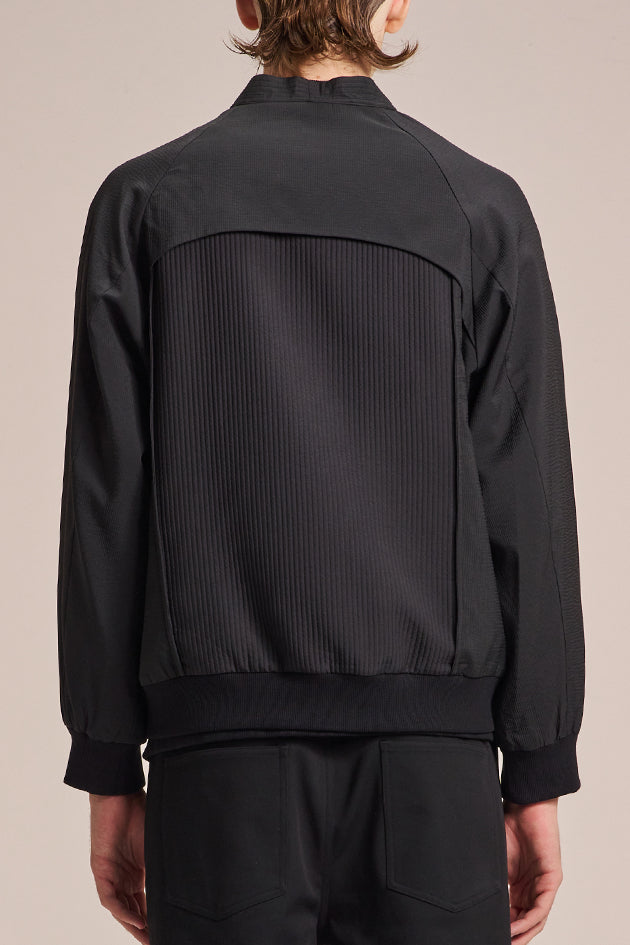 Fabric Contrast Bomber Jacket