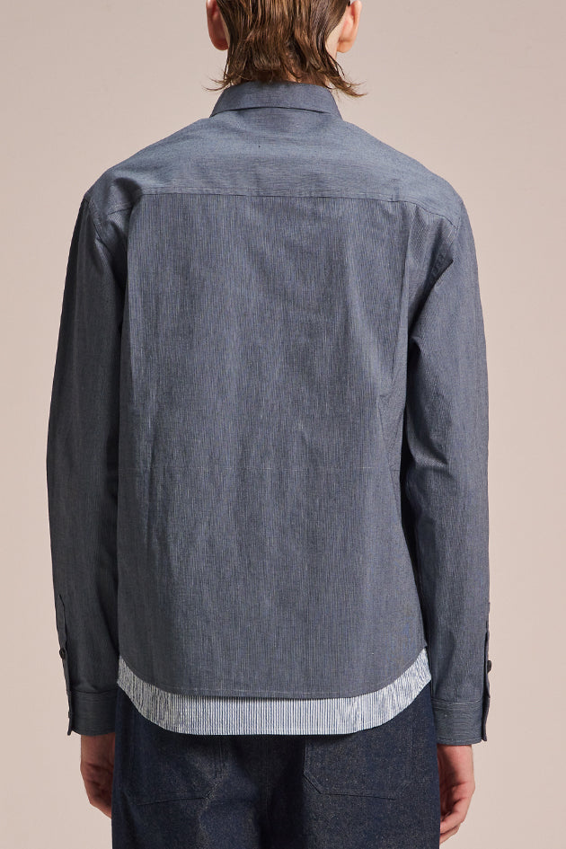 Striped Shirt WIth Layered Hem