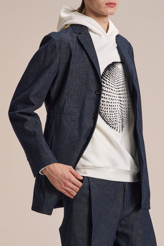 3 Buttons Denim Blazer