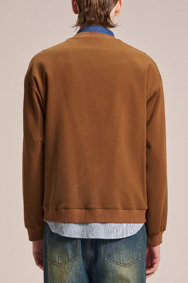 Zipper Knit Jacket With Shirt Hem