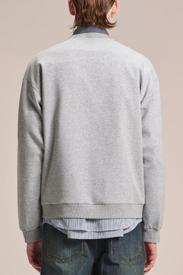 Zipper Knit Jacket With Shirt Hem
