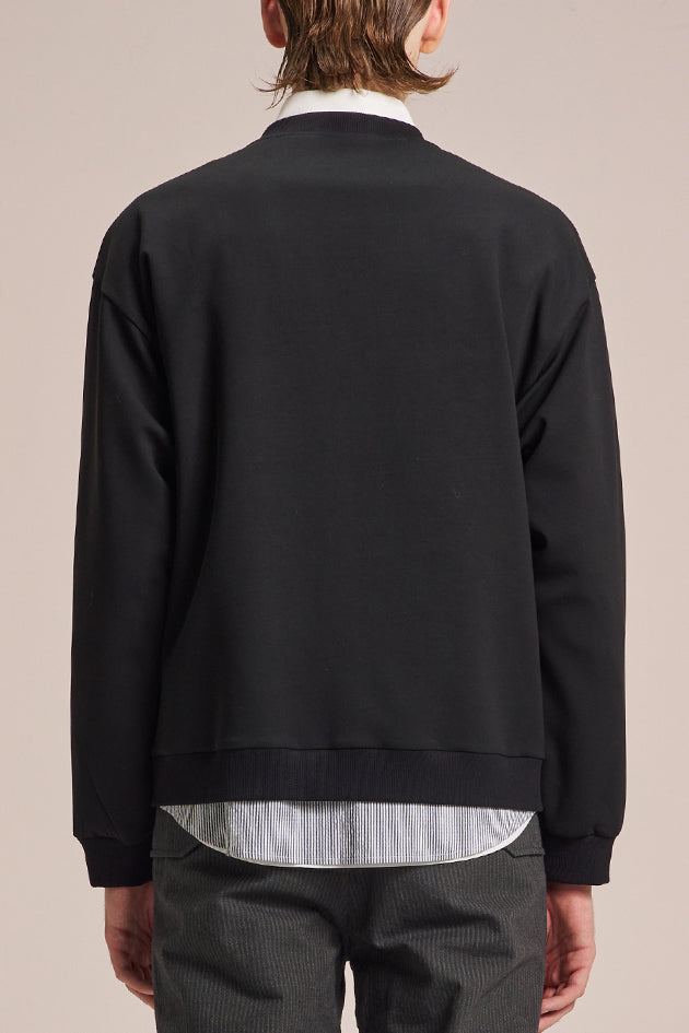 Zipper Knit Jacket With Shirt Hem