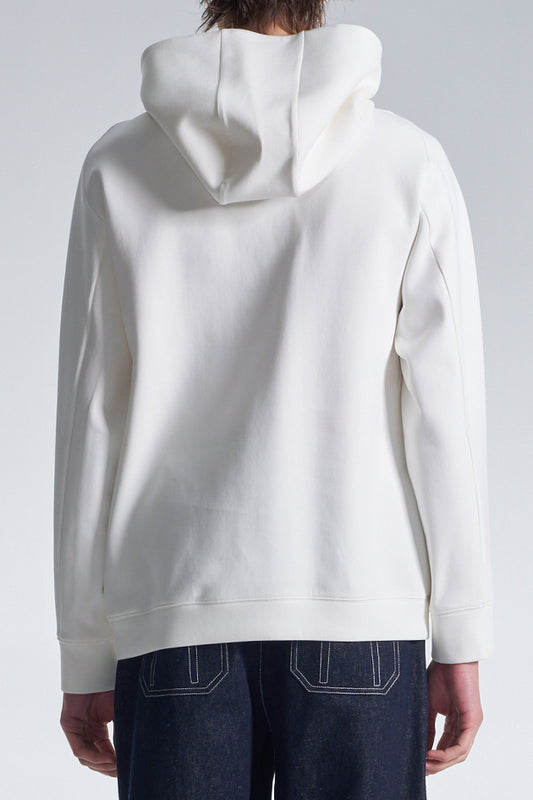 Hoodie With Twisted Wavy Lines Embroidery