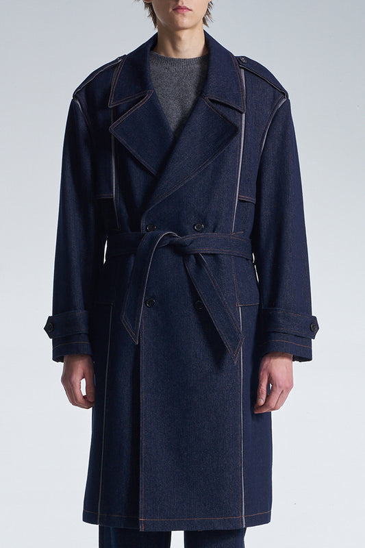 Shirt Jacket With Denim Back