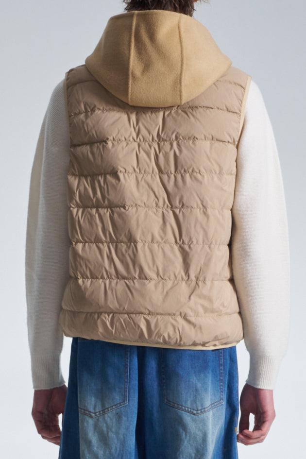 Double Faced Wool 2in1 Trench Coat With Hood
