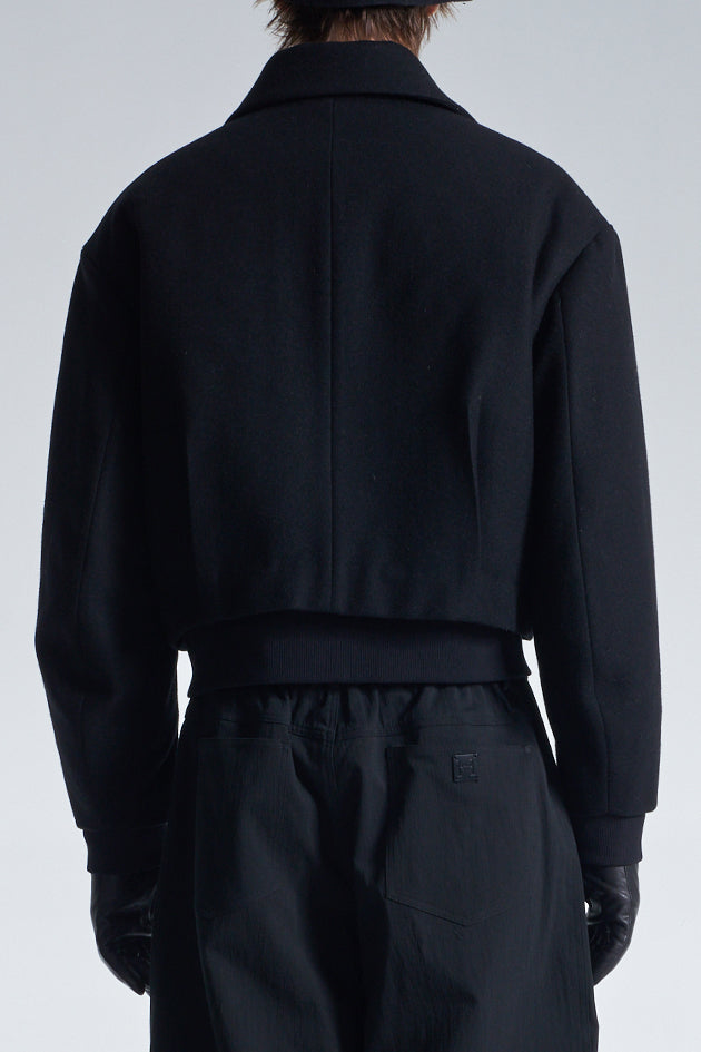 Double Faced Wool Zipper Jacket