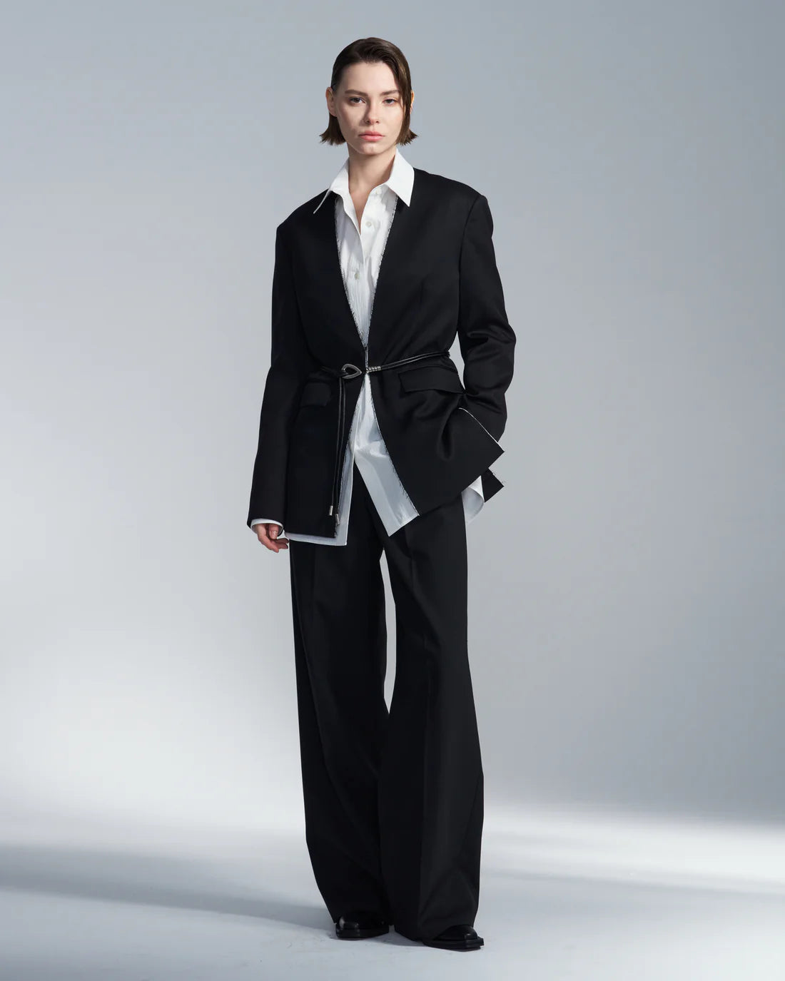 Oversize Textured Cotton Shirt