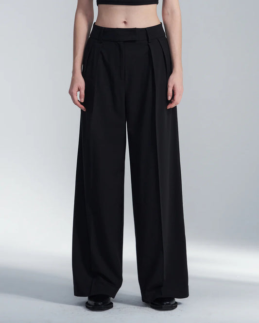 Flare Leg Wool Pants