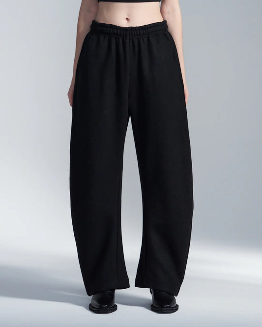 Wool Blend Curvy Wide Leg Pants
