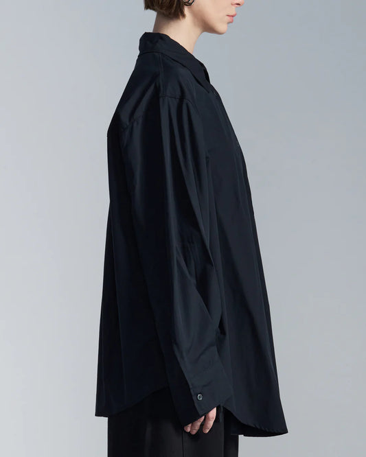 Loose Fit Shirt With Pleated Cuff