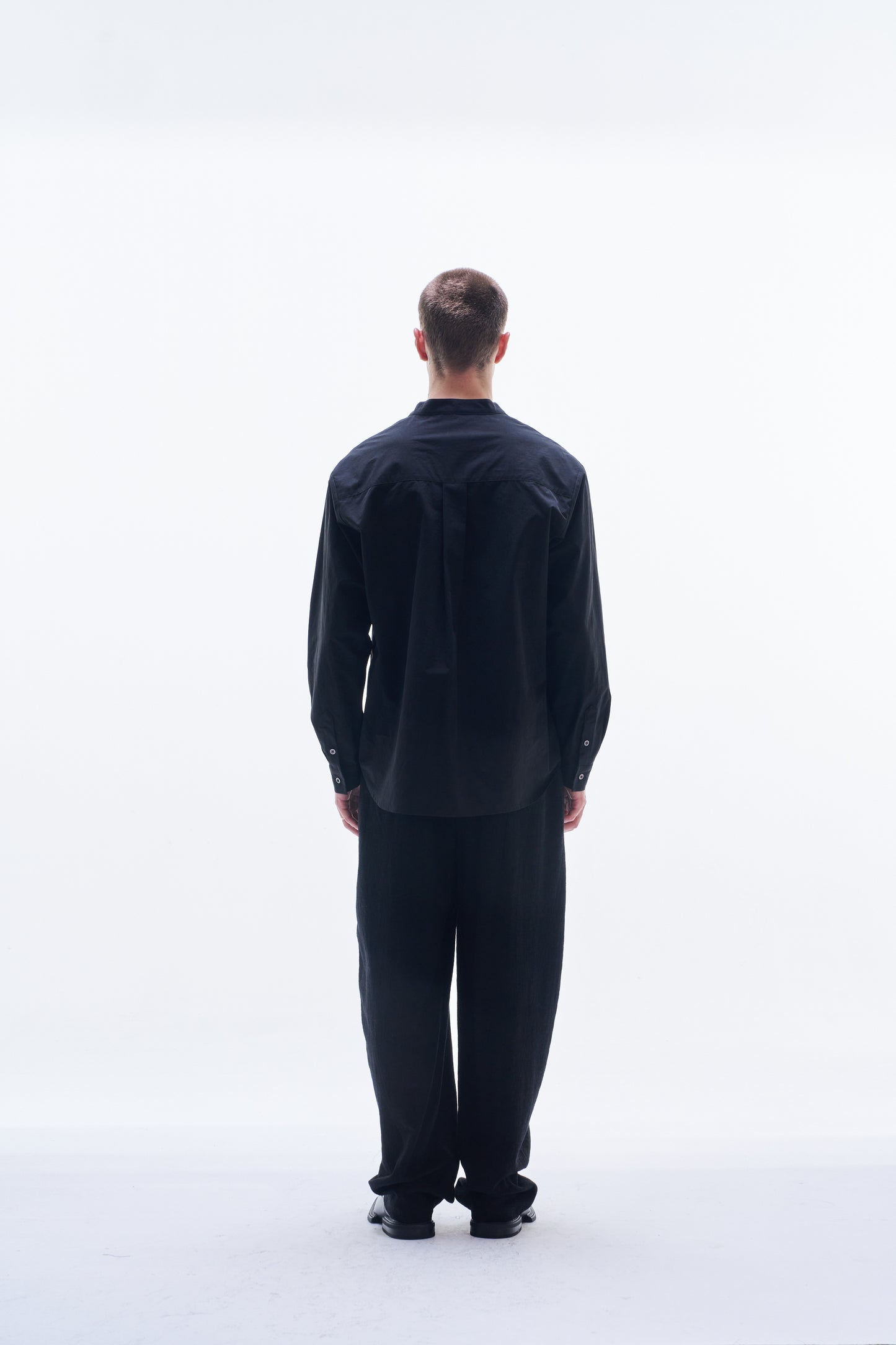 Pullover Shirt With Volume Collar