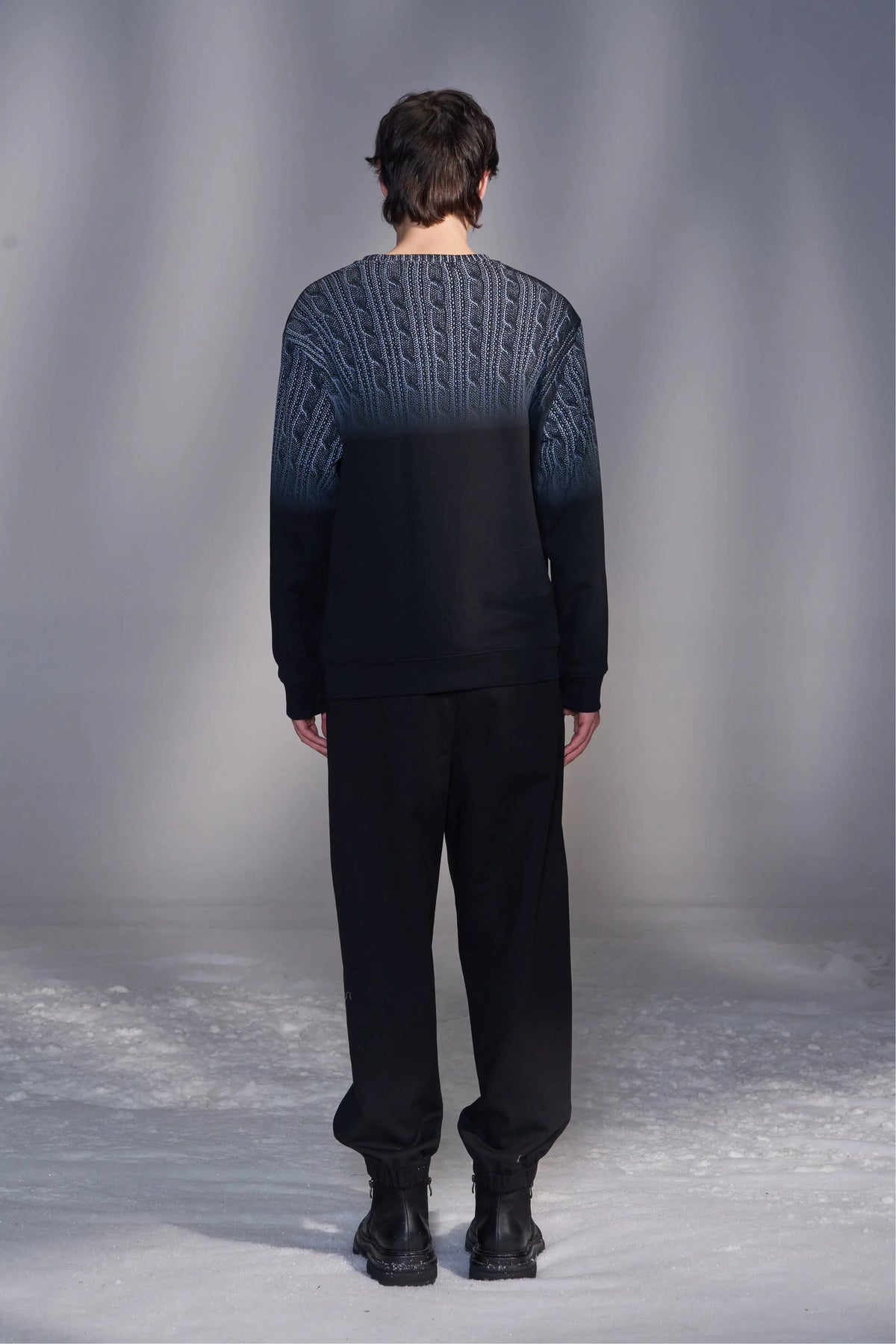 Gradient Sweater Print Sweatshirt