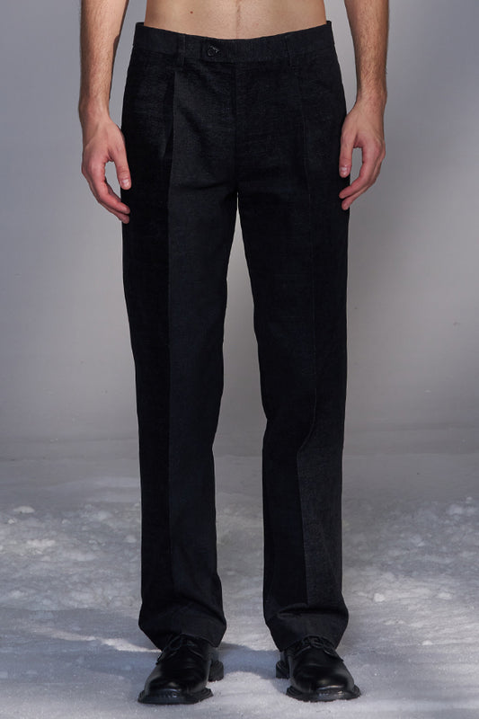 Moleskin Straight-Leg Suit Trousers